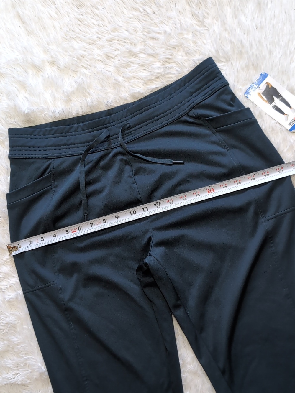 NWT 32 Degrees Teal High Waisted Heat Tech Fleece Lined Jogger Pants Size Large - Picture 11 of 13